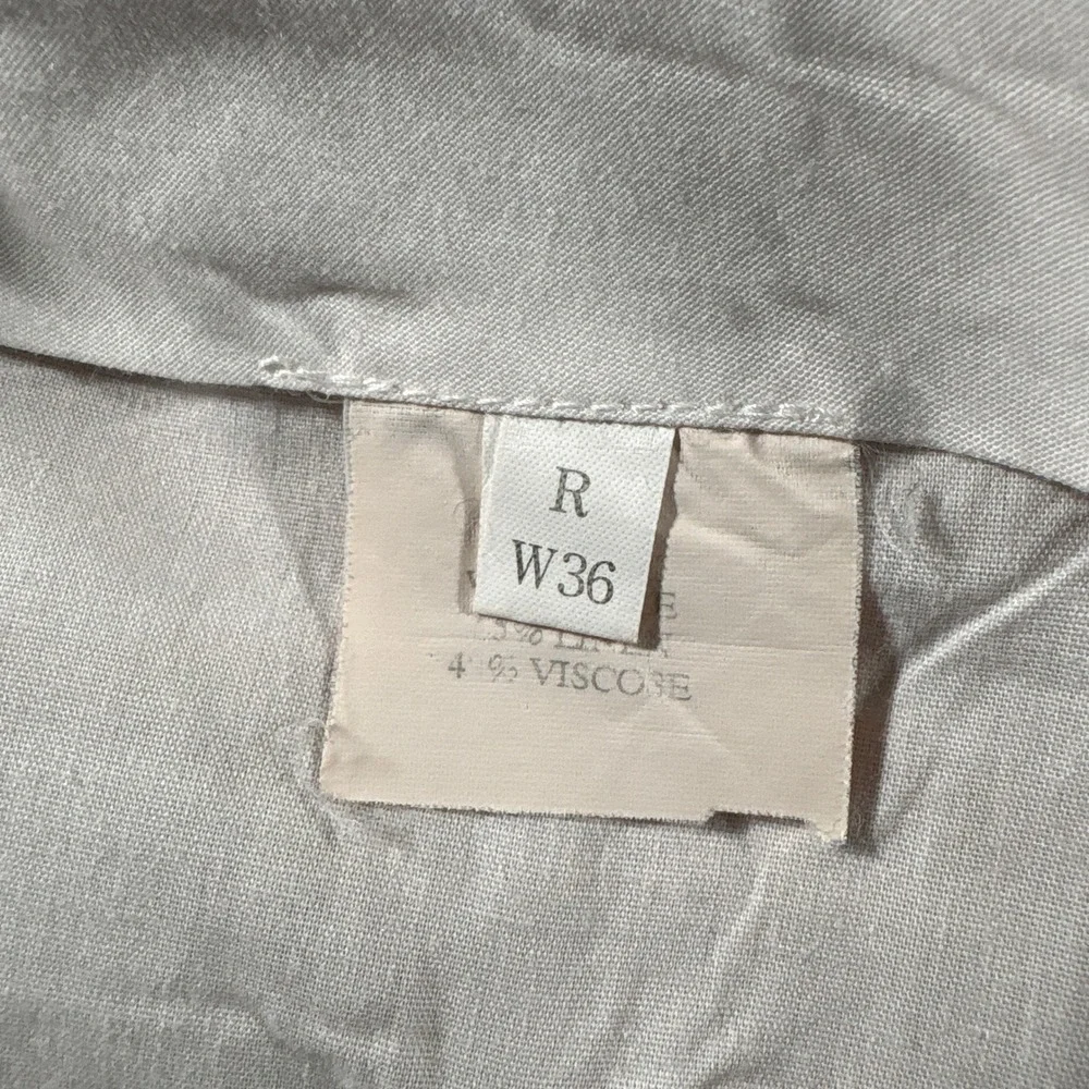 Vintage Karl Kani Pleated Pants Mens 36 Orange Linen Viscose Wide Leg Trousers